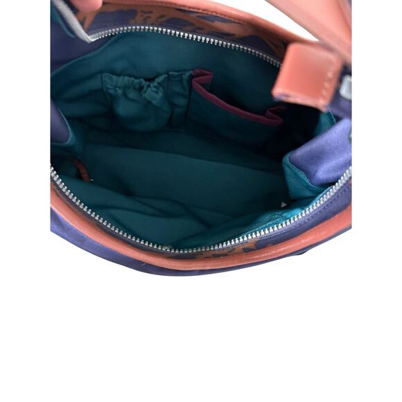 Kipling Delano Clutch Bag hobo shoulder blue with monkey - Picture 5 of 5